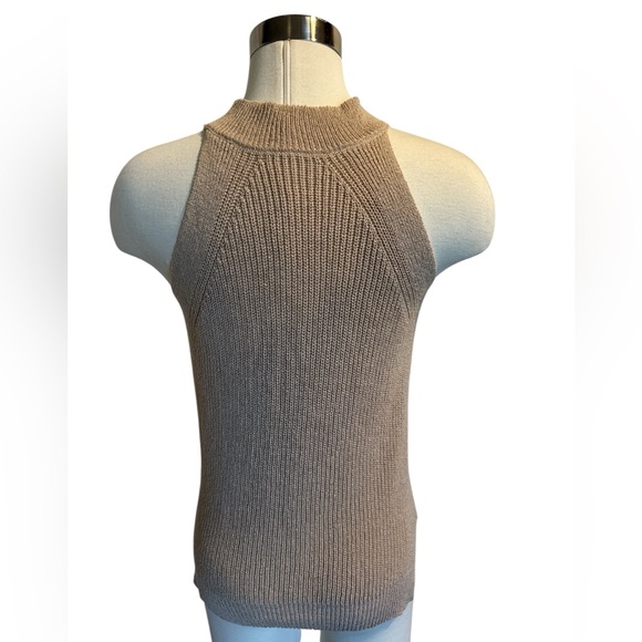 Tan Sleeveless Knit Top - Picture 4 of 5